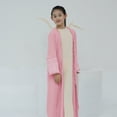 thumbnail image 2 of KAUOD Kids Abaya Muslim Dress Boys Girls Open Front Eid Prayer Thobe Plain Long Sleeve Soft 𝐈slamic Traditional Clothes, 2 of 8