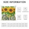 thumbnail image 5 of FUMJ Summer Decorative Throw Pillow Covers Cushion Cases  Sunflower Bicycle Stripe Pillow Covers Thow Pillowcase Living Room Spring Summer Decoration for Home, 5 of 5