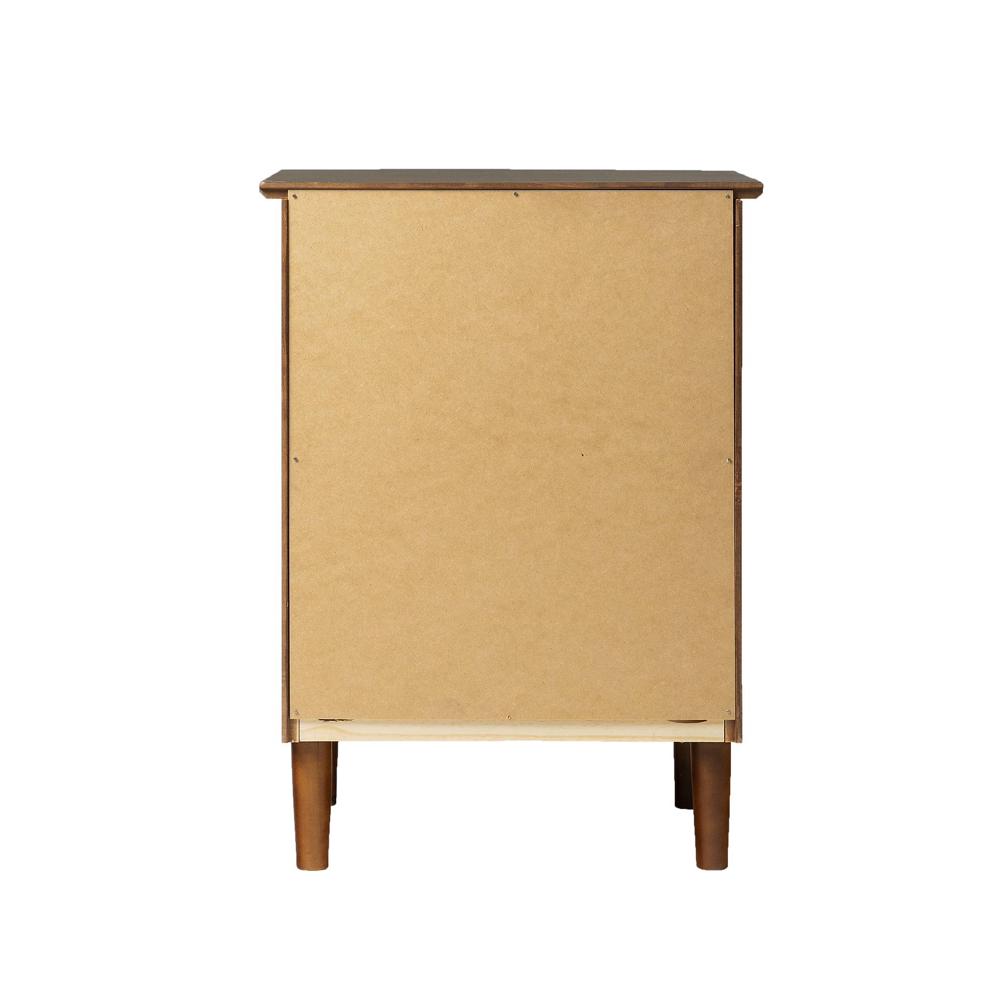 Walker Edison Madeline 3-Drawer Nightstand, Walnut