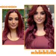 thumbnail image 4 of Extensiones de cabello YDDM Burgundy con cinta adhesiva de 45 cm en 100% cabello humano Remy, 4 of 7