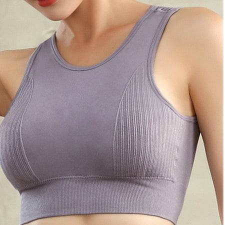 

CAICJ98 Bras For Women High Impact Sports Bra for Women Zip Front Adjustable Strap Criss-Cross Back Padded Workout Yoga Bra Purple L
