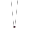 thumbnail image 2 of Finest Gold 14K Sterling Silver Two-Tone with Accent Amethyst Slide Necklace, 2 of 3