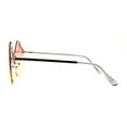 thumbnail image 4 of Womens Rimless Star Shape Hippie Groove Pimp Sunglasses Pink Yellow, 4 of 4