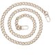 thumbnail image 1 of 1 paquete de correa de cadena plana de hierro de 80 cm (31,5 pulgadas) para bolso, accesorios, correas de hombro, correas de repuesto con 2 hebillas giratorias doradas, 1 of 8