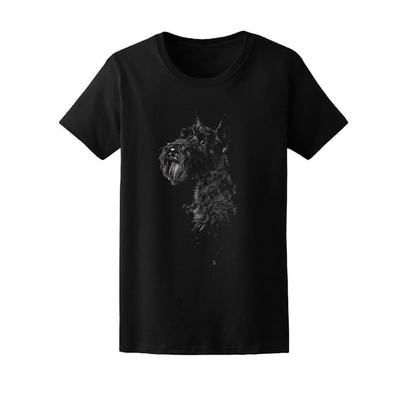 Cute Black Miniature Schnauzer Tee Women's -Image by Shutterstock