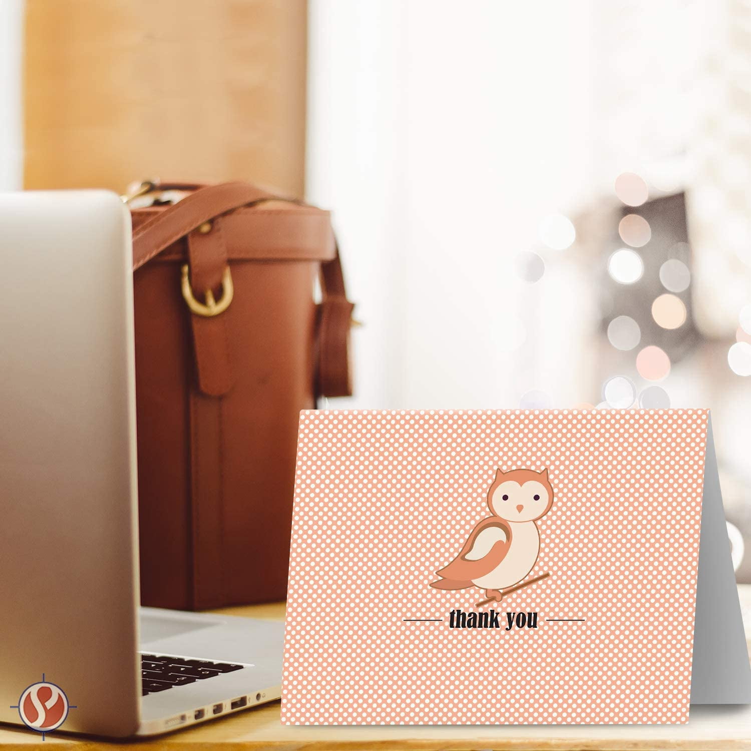 Owl Lovely Animal Thank You Note Greeting Cards with Envelopes | Printed on Thick and Sturdy 80lb (216gsm) Cardstock | Blank Interior | A2 Size – 4.25 x 5.5” | 25 per Pack