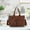 🔥 Brown_Base#16137, variant on Corduroy Tote Bag | Strawberry Print Women's Shoulder Handbag | Large Capacity Gym Travel Weekend Purse | Dry Wet Separation & Shoe Compartment | 36x26x16cm | Foldable & Lightweight