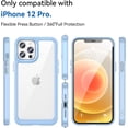 thumbnail image 5 of Case for iPhone 11 Pro Case Slim Dropproof [Defend from Drop/Scratch/Slip/Fingerprint] Clear Acrylic Hard Back Soft TPU Bumper Hybrid Phone Cover for iPhone 11 Pro-Blue, 5 of 8