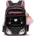 thumbnail image 1 of Mochila para niñas, mochilas impermeables para niños, mochila escolar, mochilas para niños pequeños, linda mochila de viaje (grande, A-negro), 1 of 5