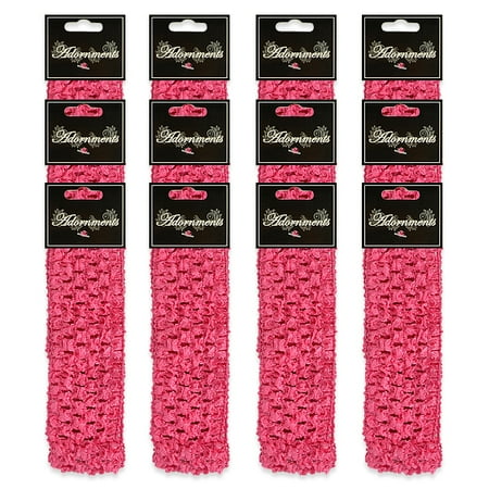 White No Leather Band - Expo Int'l Pack of 12 Crochet Stretch Headbands