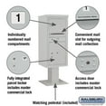 thumbnail image 2 of Salsbury Industries Pedestal Mounted Aluminum Parcel Locker, 2 of 7