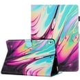 thumbnail image 5 of Allytech Case for Samsung Galaxy Tab A7 Lite 8.7 inch 2021 (Model SM-T220/T225/T227) with Pen Holder & Card Slots, Multi-Angle Viewing Stand PU Leather Shockproof Flip Case, Rose/Blue, 5 of 9