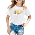 thumbnail image 1 of TZEWGL T-Shirts For Infnat Short Sleeve Crew Neck Monthly Word Prints Clothes For Toddlers size 3-4T, 1 of 4