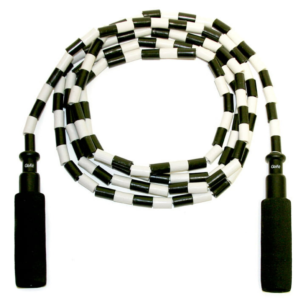GoFit Adjustable, Segmented, Beaded Jump Rope Jumping Rope for Adults