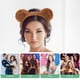 thumbnail image 5 of KAKOWELY Diadema con orejas de oso para cosplay, maquillaje, lavado de cara, animal, disfraz, 5 of 5