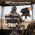 thumbnail image 4 of REDCAMP 360° Swivel Hunting Chair with Adjustable Feet for Ground Blinds,Portable Folding Camo Camping Chair with Hard Arms for Adults Hunting Fishing, 4 of 9