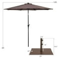 thumbnail image 2 of Gymax 10 Ft Patio Table Market Umbrella w/ 24 Solar LED Lights & Heavy-duty Base Tan, 2 of 10
