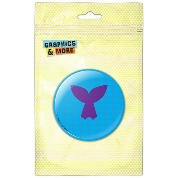 Purple Mermaid Tail Whale Tail Pinback Button Pin Badge