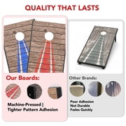 4x2 ft Wooden LED Cornhole Game Set, Portable Outdoor Cornhole Boards with 8 Bean Bags for Backyard Beach Camping Parties Family Games