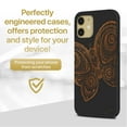 thumbnail image 2 of Case Yard Wooden Case for iPhone-11 Soft TPU Silicone cover Slim Fit Shockproof Wood Protective Phone Cover for Girls Boys Men and Women Supports Wireless Charging Butterfly Design, 2 of 7