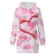 thumbnail image 3 of Vestido suelto de manga larga con capucha y bolsillo con estampado de corazón para mujer a la moda Pompotops  hdfakjf2271, 3 of 4