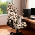 thumbnail image 2 of SCRAWLGOD Vintage Leopard Print Beige Black Gaming Chair Cover with Armrest Cover, Cow Sunflower Non Slip Rotating Chair Slipcover Anti-Dust Chair Seat Protector with Elastic Band, 2 of 7