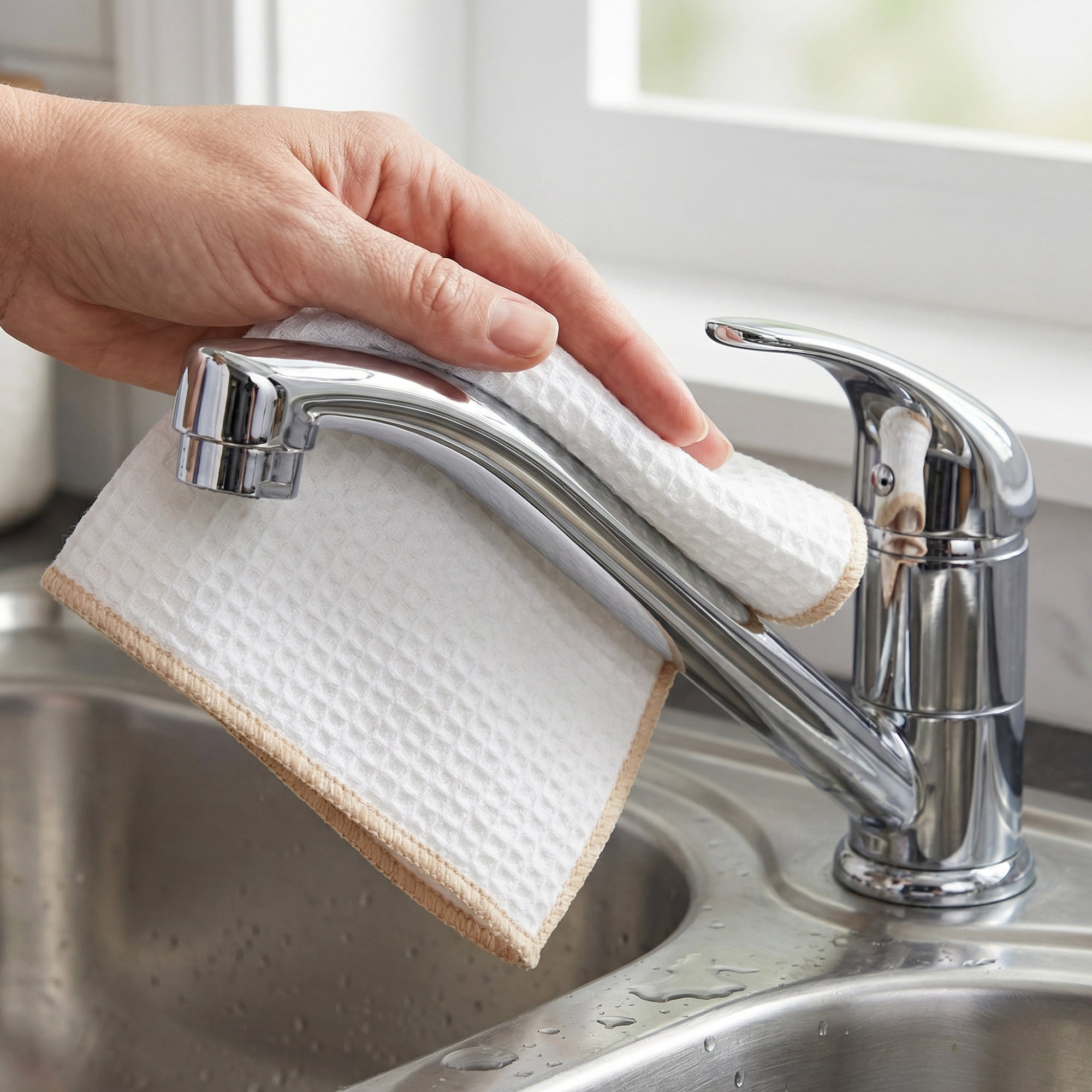 Unique Bargains Wood Fiber Kitchen Cleaning Dish Cloth 6 Pack Coffee 12" x 12"