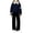 a169-Navy, variant on KPOPLK Kids Girls Uniform Outfit for Back to School Long Sleeve Collar Shirt and Loose fit Pant Teen Girls Clothes Set 6-14Years,Size 13-14 Years