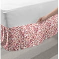 thumbnail image 2 of Watercolor Bed Skirt, Pastel Tones Swirling Blossoming Petals and Leaves, Elastic Bedskirt Dust Ruffle Wrap Around for Bedding Decor, 4 Sizes, Coral Peach, by Ambesonne, 2 of 2