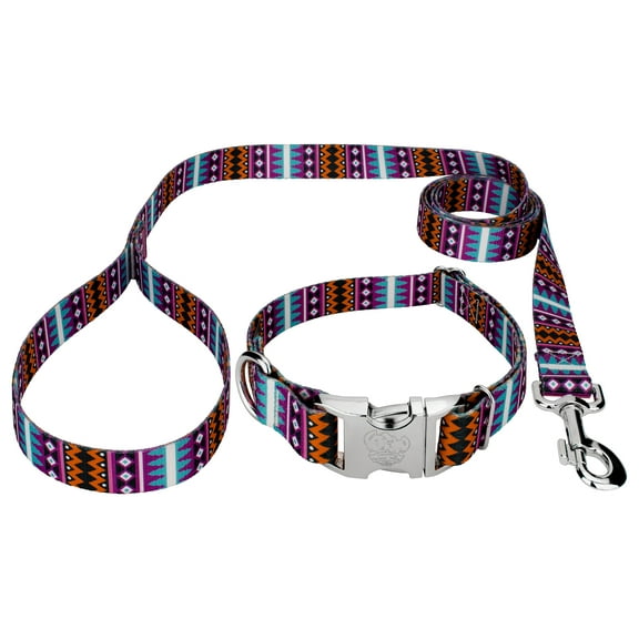 Country Brook Petz® Premium Santa Fe Dog Collar and Leash, Medium
