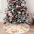 thumbnail image 5 of Rocae Cute Bee Gnome1 for Christmas Tree Skirt with Pom Pom Trim for Holiday Party for Holiday Home Decor Indoor Outdoor-48", 5 of 7