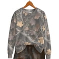 thumbnail image 5 of Uootdi Women's Camo Printed Maple-Leaf Print Long Sleeve Sweatshirt Loose Fit Round Neck Pullover Shirt Comfortable Art Th Gift emed Social Events, 5 of 9