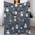 thumbnail image 3 of ARISTURING  Christmas Throw Blanket Christmas Snowman Blanket Super Soft Flannel Throw Blanket Winter Plush Fuzzy Warm Bed Blanket Christmas Holiday Decor for Couch Bed, 3 of 6