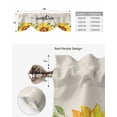 thumbnail image 6 of Tie Up Valance Curtain for Kitchen, Sunflower Bee Leaves on Linen Rod Pocket Short Curtains Adjustable Tie-Up Shade Valances, Summer Sunshine Quote Window Treatment for Bathroom Living Room Bedroom, 6 of 7