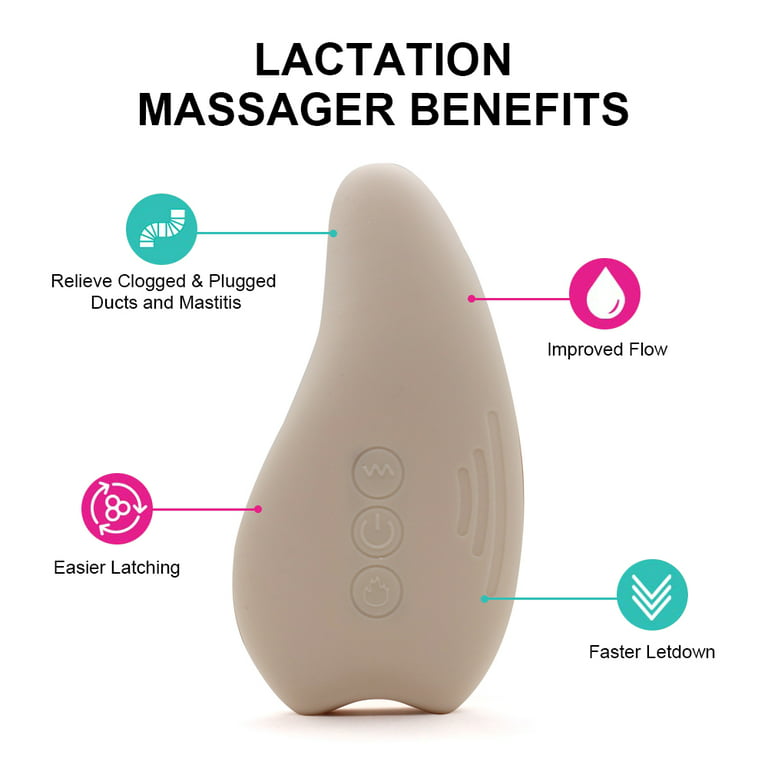  Momcozy Warming Lactation Massager 2-in-1, Soft Breast  Massager for Breastfeeding, Heat + Vibration Adjustable for Clogged Ducts,  Improve Milk Flow, Engorgement : Baby
