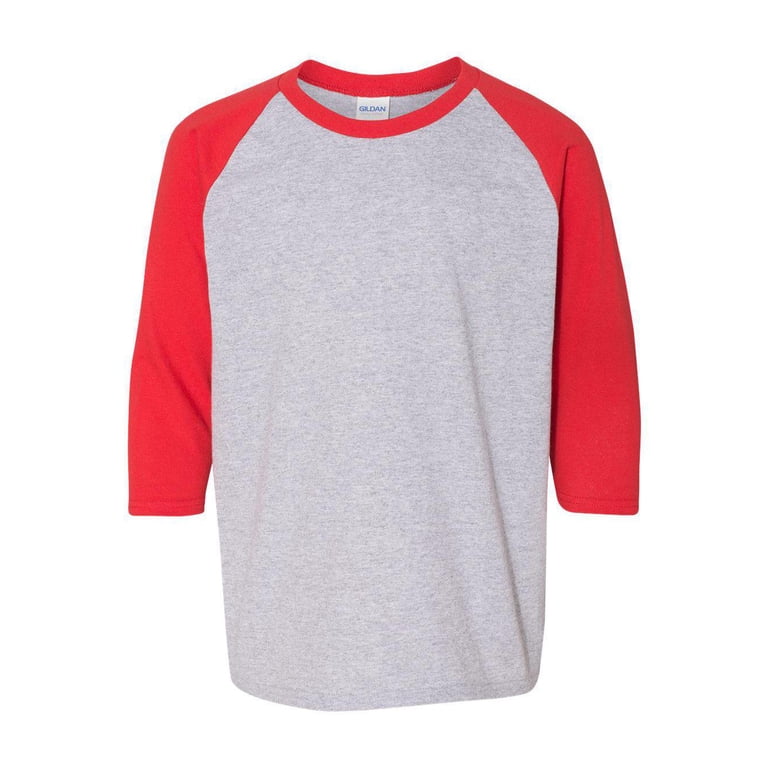 Camiseta De Manga Raglan Gildan Heavy Cotton Para Jóvenes - Corte Holgado, Calidad Algodón