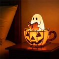 thumbnail image 4 of Modern Home Decor, Reading Book Lamp Bubble Lamp Handmade Halloween Night Light Up Adorable Reading LED Light for Bathroom Decor Flickering Nightlight for Readers, 4 of 5