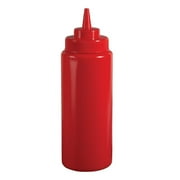 Update International SBR-24W 24oz Wide Red Squeeze Bottle Pack of 6