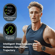 SKMEI Military Watches for Men (Answer/Make Calls), 1.43 HD Display Fitness Watches, 170+ Sports Modes GPS Men Smart Watch , IP68 Waterproof, for Android/iPhone, Red