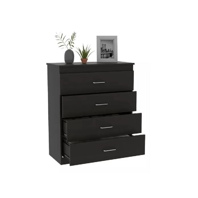 Mueble Organizador Cómoda Santino 4 Cajones Wengue
