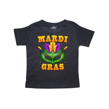 

Inktastic Mardi Gras with Green Masquerade Mask Gift Toddler Boy or Toddler Girl T-Shirt