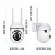thumbnail image 3 of Cámaras de seguridad para exteriores, cámaras WiFi de 2,4 GHz para seguridad del hogar, cámaras de vigilancia domo 1080P con visión de 360°, cámara de seguridad con detección de movimiento y vigilanci, 3 of 9