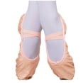 thumbnail image 4 of LLYWEY Girls Glitter Dance Shoes, Toddler Girls Ballet Slippers, Big Kids Split Sole Ballet Flats Soft Lightweight Practice Shoes with Elastic Ankle Strap, Style S-16, Gold, 7T, 4 of 6