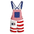 thumbnail image 5 of Girls Rompers Dynamic Patriotic Print Sleeveless Square Neck Kids Strap Short Jumpsuit Street Trendy Summer Outfit, 5 of 5