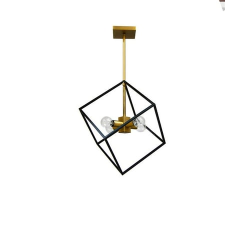 

Dainolite 4 Light Pendant Vintage Bronze & Matte Black Finish