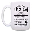 thumbnail image 2 of ThisWear Cat Themed Gifts Advice from the Cat Coffee Mug Cat Owner Gifts 15oz Coffee Mug, 2 of 4
