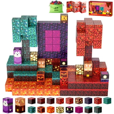 Ucradle 108 Pieces Magnetic Blocks, Build Mine Magnet World Set, Magnetic Tiles Building Toys for Kids, STEM Certified | Ages Children to Adult 3 