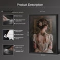 thumbnail image 3 of HFDF Witch Roses and Lace Picture Patg，Moody Victorian Wall Art, Dark Academia Prt Canvas, Gothic Woman Dark Wall Art, Halloween Aesthetic Poster for Wall ( Black Metal ) 8x10inch Unframed, 3 of 6
