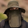 thumbnail image 1 of Sombreros de pesca Hombres perfecl Protección solar Cuello Solapa facial Protector solar Cómodo Verde oscuro, 1 of 8