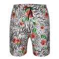 thumbnail image 3 of Pofeuu Roses Mixed Zebra 1 Prin Men's Swim Trunks Quick Dry Bathing Suit Swimming Board Shorts Mesh Lining Beach Swimwear-3X-Large, 3 of 6
